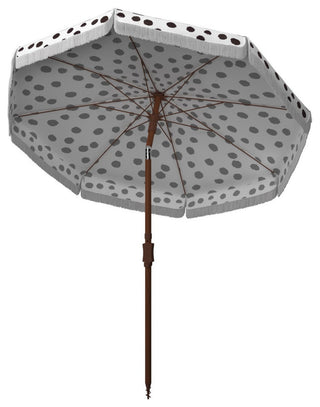 Safavieh Outdoor Sydney 6.5 ft Umbrella White/Black Polka Dot