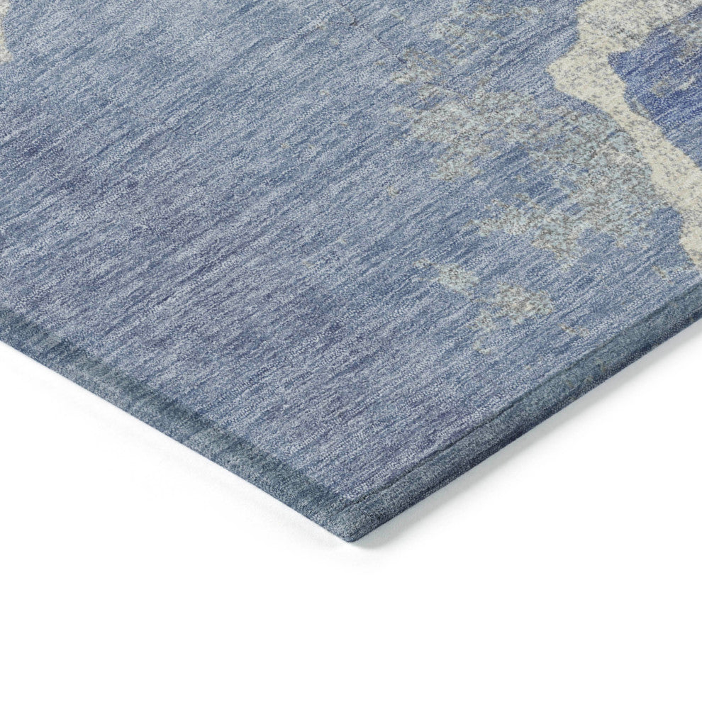 Machine Washable Indoor/Outdoor Chantille ACN1889 Denim 10' x 14' Rug