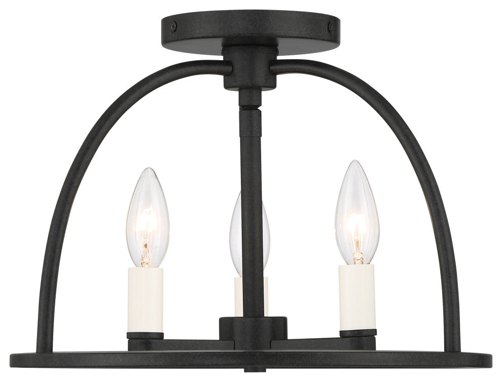 Abbott 3-Light Black Ceiling Mount