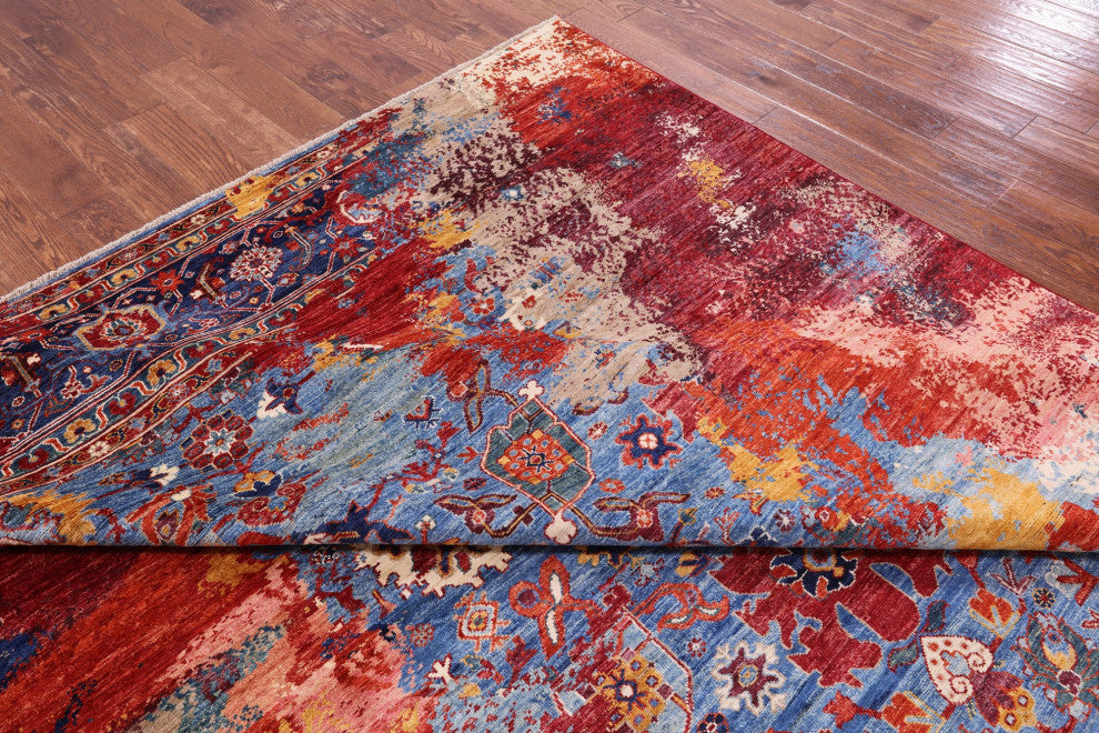 9' 0" X 11' 10" Fine Serapi Modern Hand-Knotted Rug - Q12416