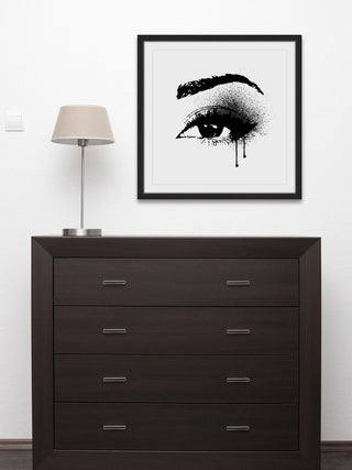 Marmont Hill, "Black Drip Eye" by Amanda Greenwood Framed Painting Print, 32x32