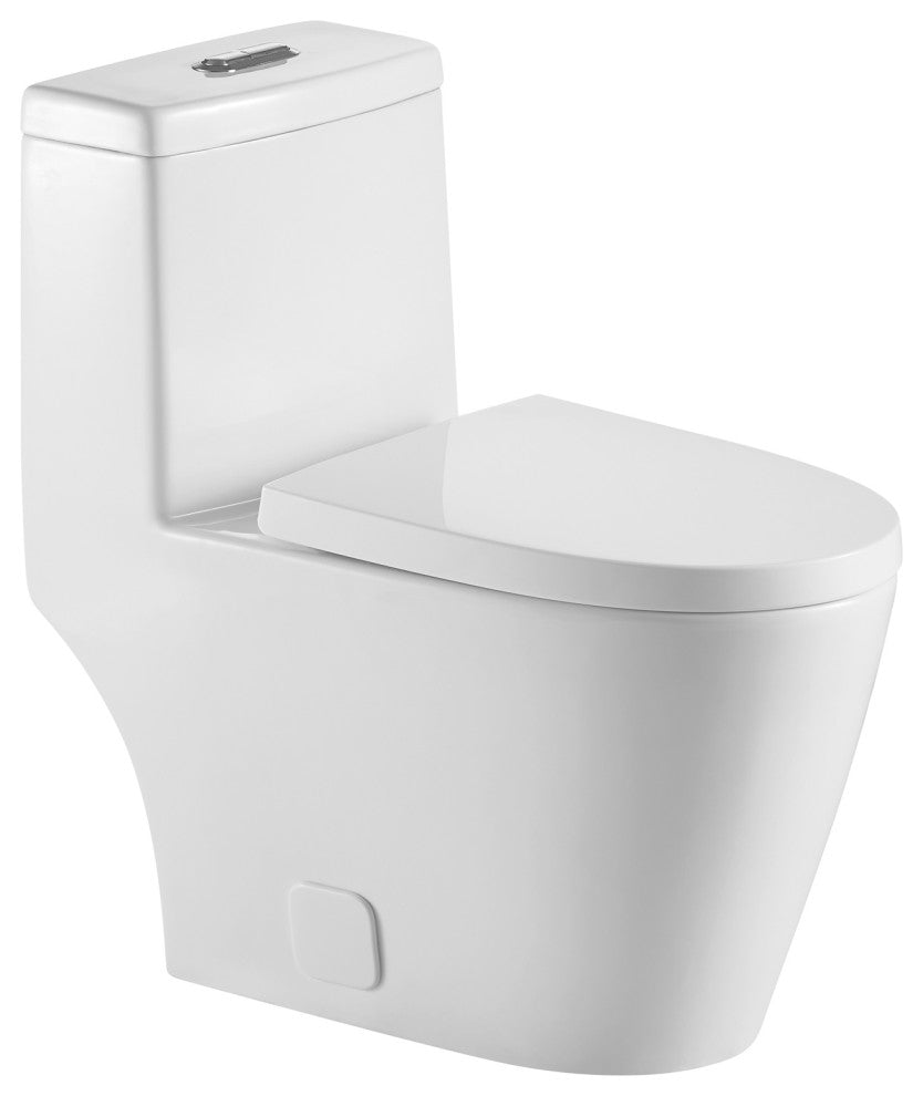 12 inches 0.88/1.2GPF Dual Flush One-Piece Toilet with Soft Close Seat