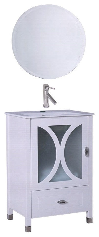 Dorina Single-Sink Vanity, 24", White