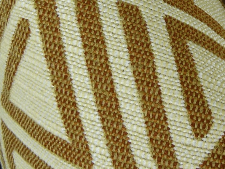 Arrow Maze Cream and Brown Handmade Luxury Pillow, 20"x36" King