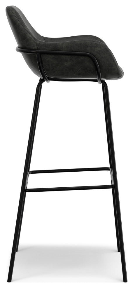 Mira Bar Stool, Distressed Slate Gray