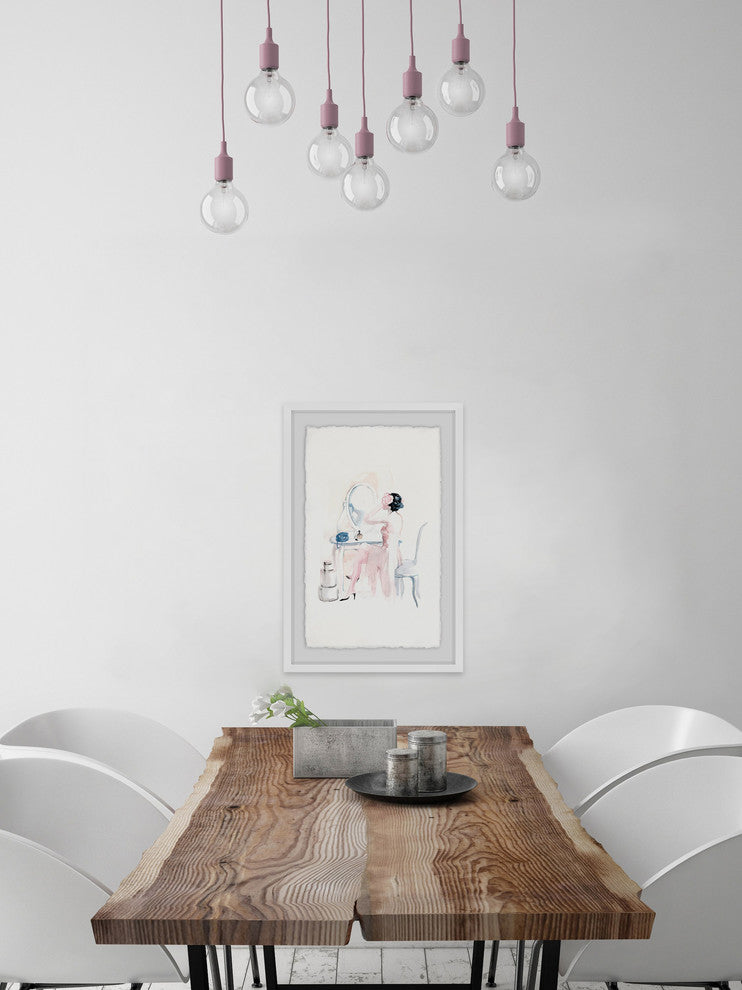 "White Vanity" Framed Painting Print, 24"x36"