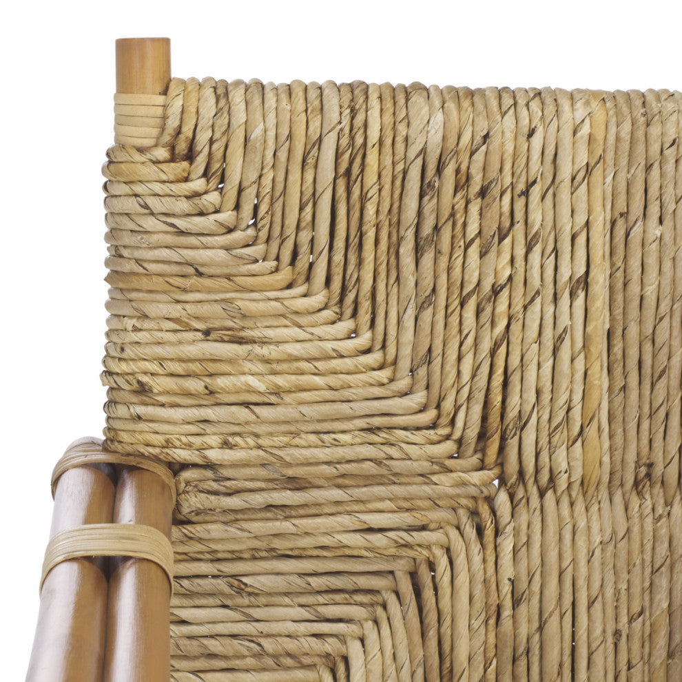 Safavieh Couture Elexa Banana Weaving Accent Chair, Natural/White