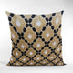 Plutus Velvet Majestic Gold, Black, Cream Handmade Luxury Pillow, 26"x26"