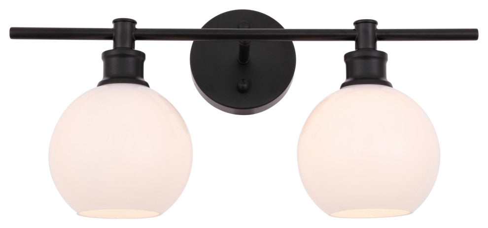 Elegant Lighting LD2315 Collier 2 Light 19"W Vanity Light - Black