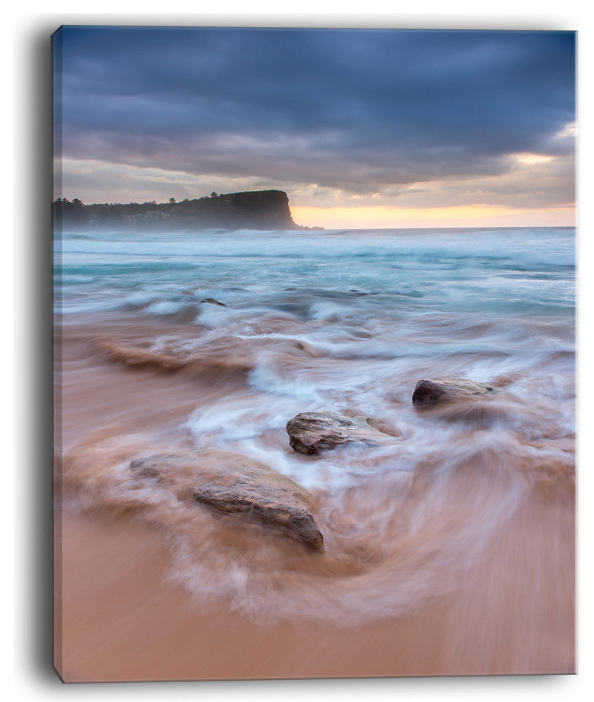"Bright Sydney Sea With Long Waves" Seashore Canvas Print, 30"x40"