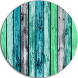 Painted Wooden Planks, Digital Disc Metal Artwork, 23"