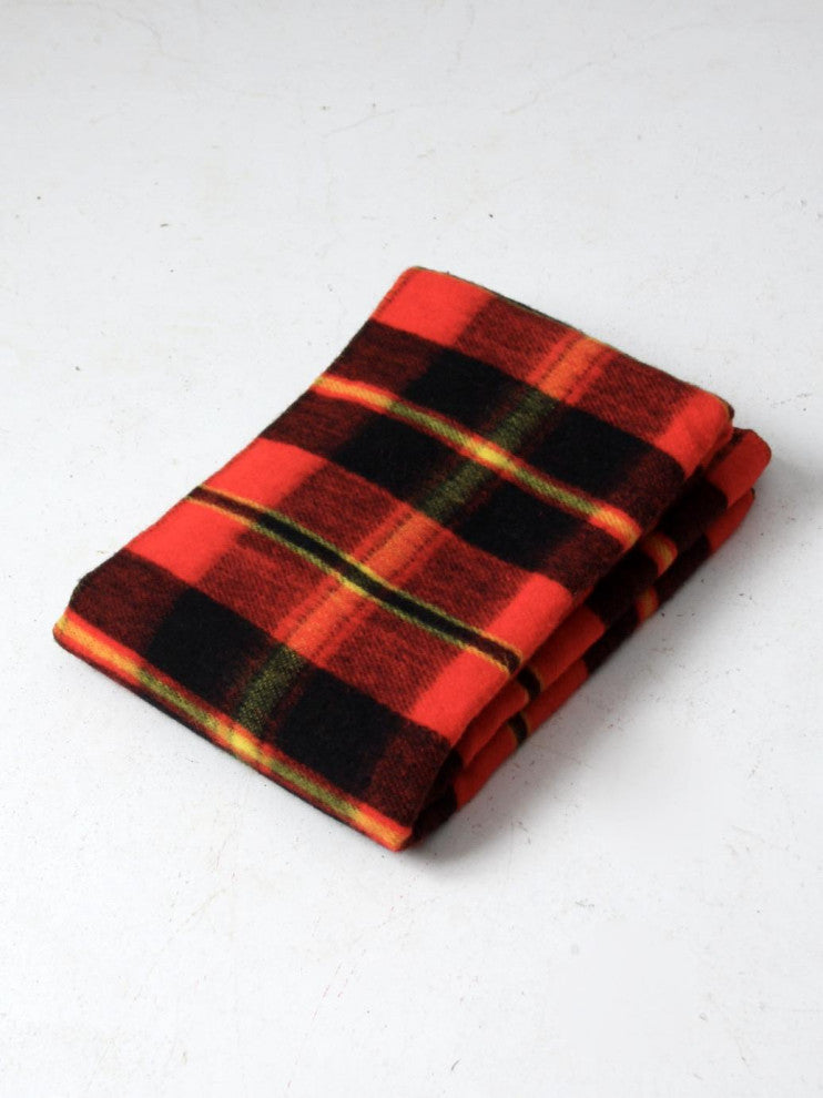 Consigned, Vintage Plaid Woolen Blanket