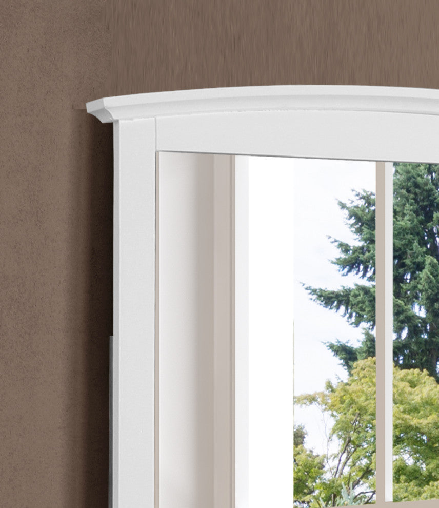 Cambria Arched Mirror, White