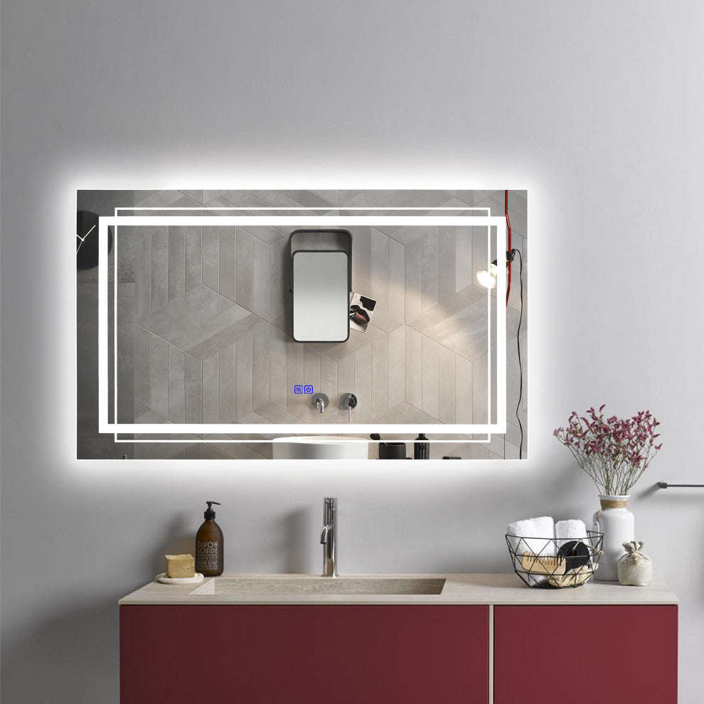 CHLOE Lighting LUMINOSITY Rectangular TouchScreen LED Mirror