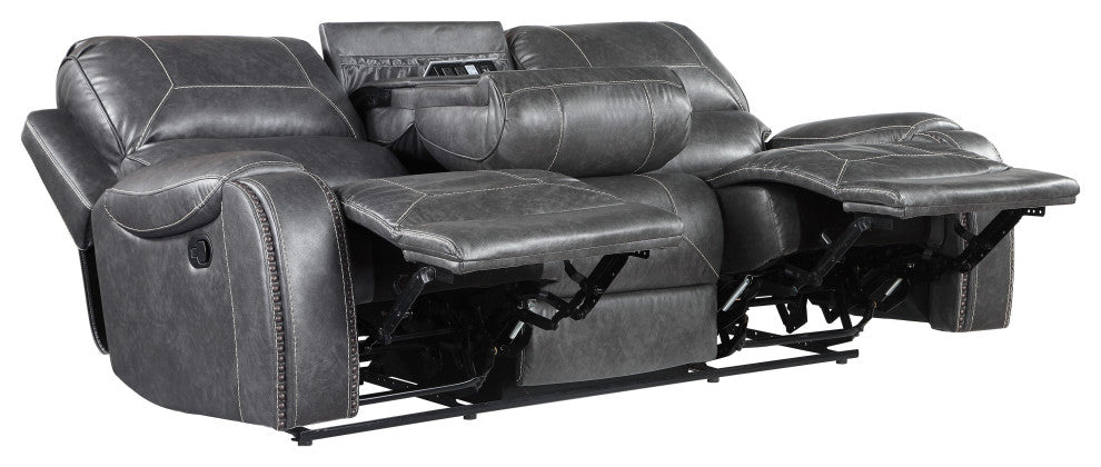Keily Manual Reclining 3 Piece Motion Set Grey