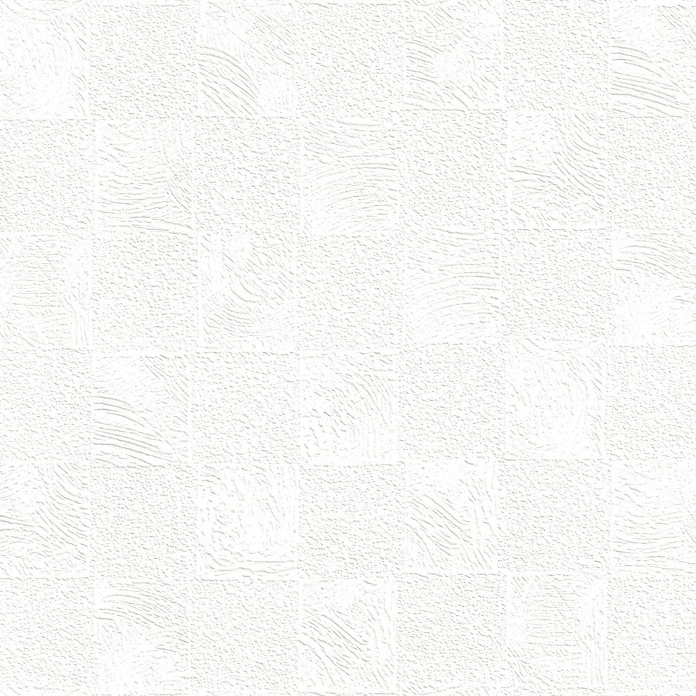 White Geometric Embossed Twilight Wallpaper