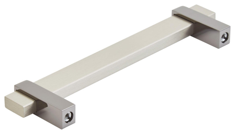 Mulino 5-1/16" Centers Silver Champagne/Black Nickel Pull