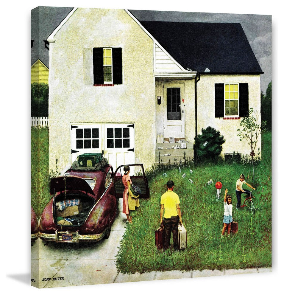 "Home from Vacation" Painting Print on Canvas by John Falter