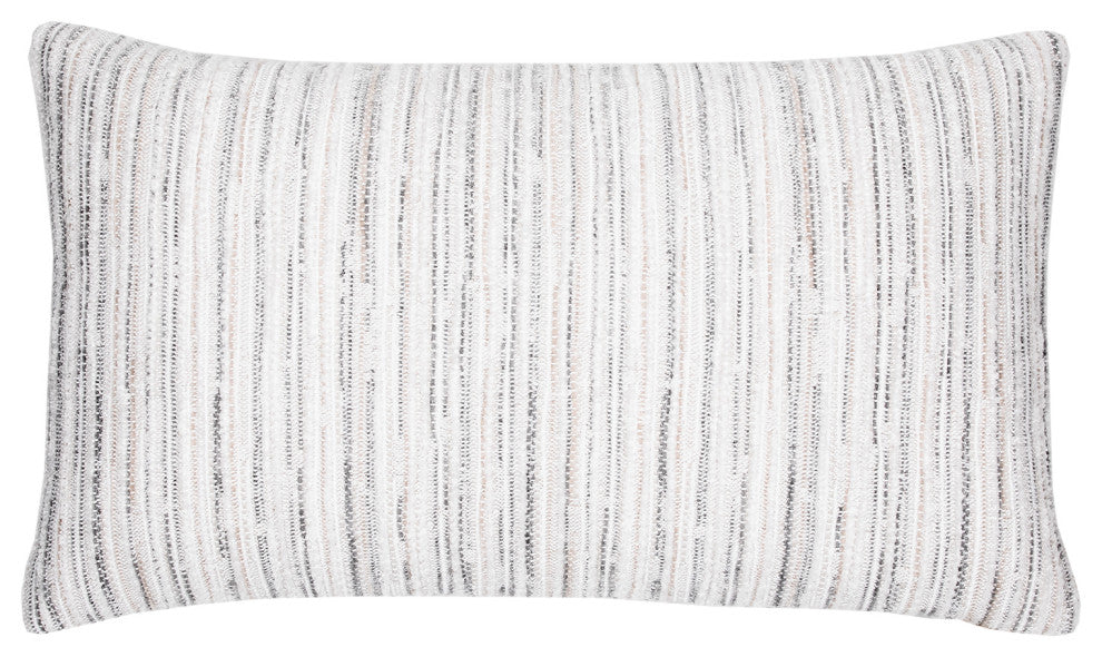 Luxe Stripe Pebble Indoor/Outdoor Performance Lumbar Pillow, 12"x20"