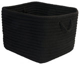 Colonial Mills Basket Modern Farmhouse Braided Mudroom Ebony Rectangle