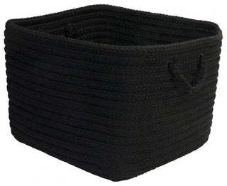 Colonial Mills Basket Modern Farmhouse Braided Mudroom Ebony Rectangle