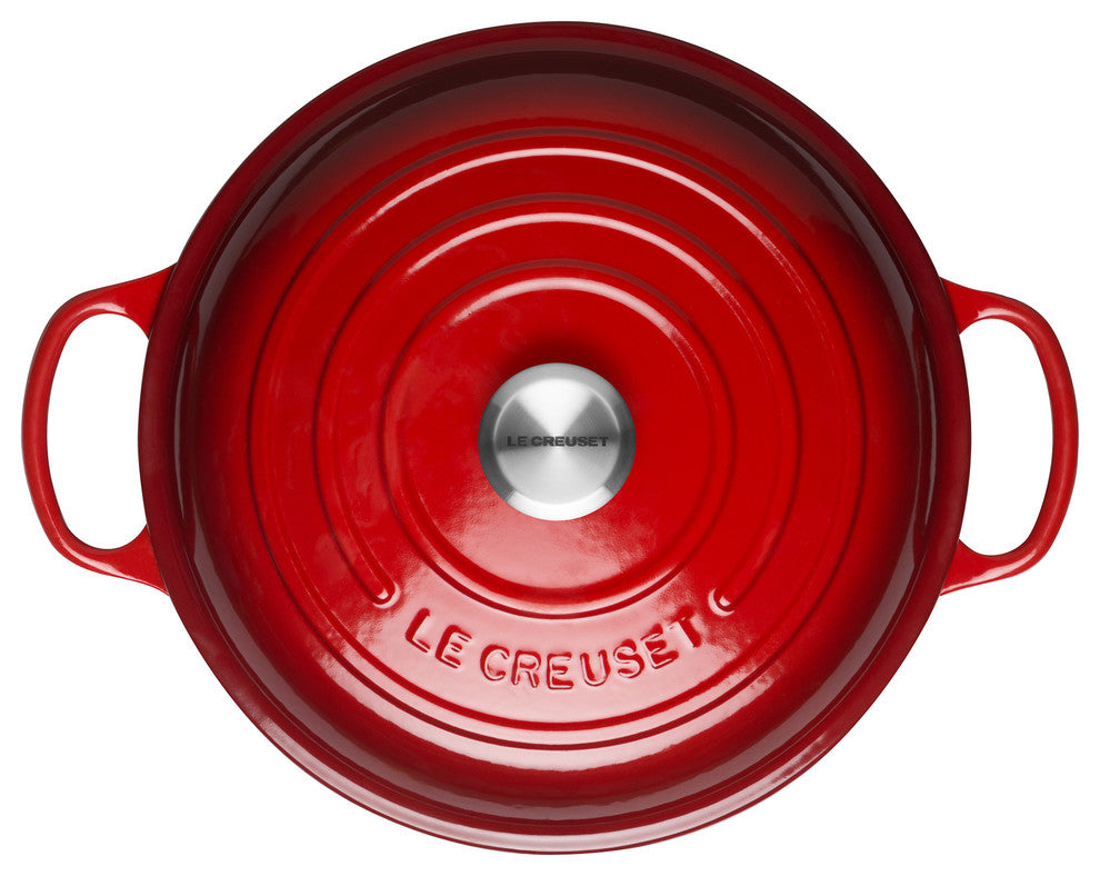 Le Creuset Signature Shallow Casserole, 30 cm, Cerise
