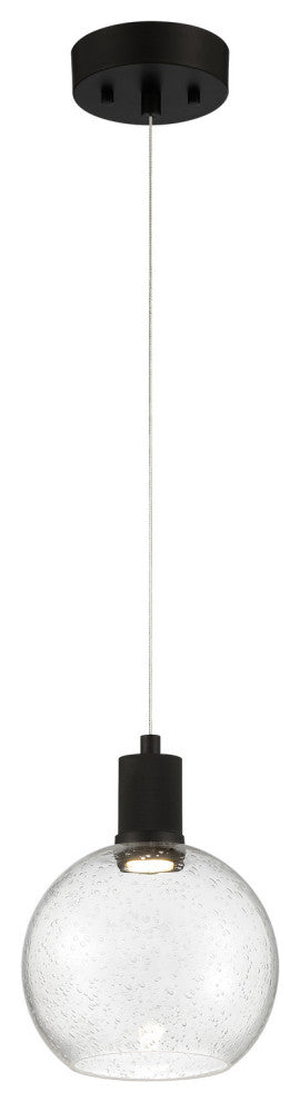Access Port Nine 1-Light Burgundy LED Pendant Matte Black