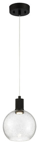 Access Port Nine 1-Light Burgundy LED Pendant Matte Black