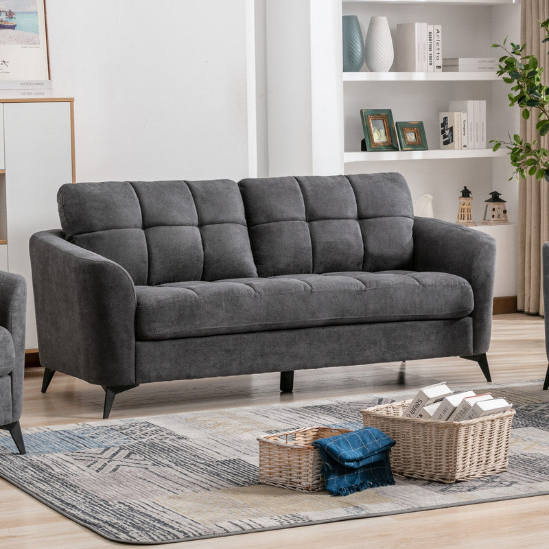 Callie Woven Fabric Sofa, Gray