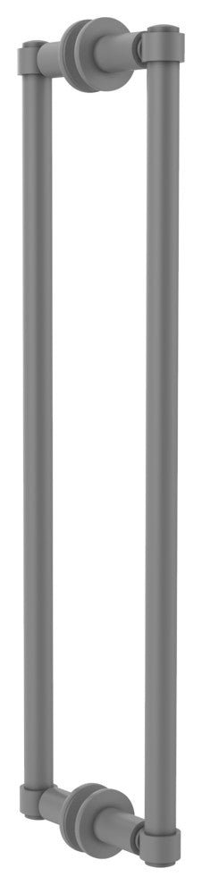 Contemporary 18" Back to Back Shower Door Pull, Matte Gray