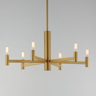 Maxim 21366 Emana 6 Light 26"W Chandelier - Natural Aged Brass