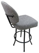Swivel Counter Bar Stool, Mojave Gray, Black Metal Frame, 26"