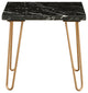 ACME Telestis End Table, Black Marble and Gold