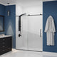 Aura 2-Jetted Shower Panel With Heavy Rain Shower and Spray Wand, Matte Black