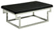Furniture of America Jaxi Contemporary Faux Leather Tufted Bench in Black