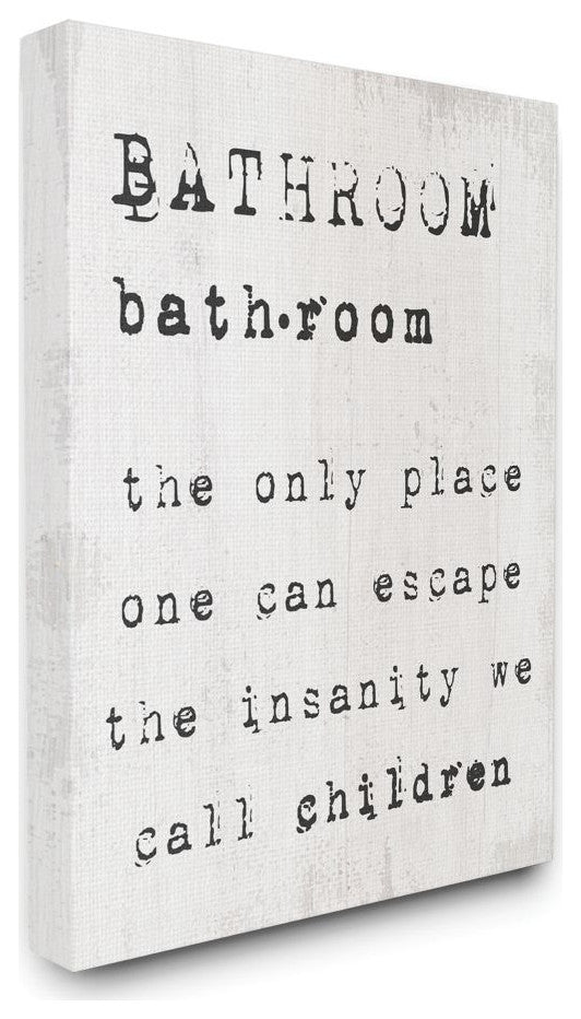 Stupell Industries Bathroom Definition Escape Funny Family Word Design, 30"x40"