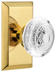 Studio Plate Single Dummy Crystal Egg and Dart Knob, Polished Brass, STUCED