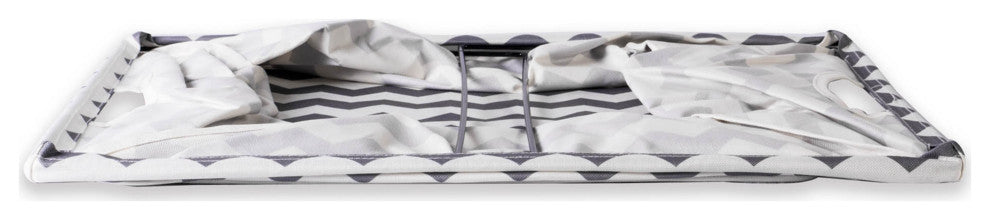Polyester Bin Chevron Gray Trapezoid Large 20x14"x11"