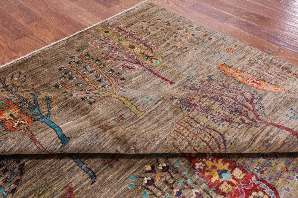 6' 7" X 9' 8" Tribal Persian Gabbeh Hand Knotted Rug Q5329