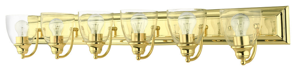 Polished Brass Transitional, Colonial, Vanity Sconce