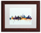 Michael Tompsett ''Bristol England Skyline Blue'' Matted Framed Art, 11x14