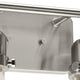 Beckner Collection 2-Light Brushed Nickel Clear Glass Bath Light