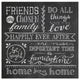 "Inspiration Chalkboard IV" Digital Paper Print by Mary Urban, 42"x42"