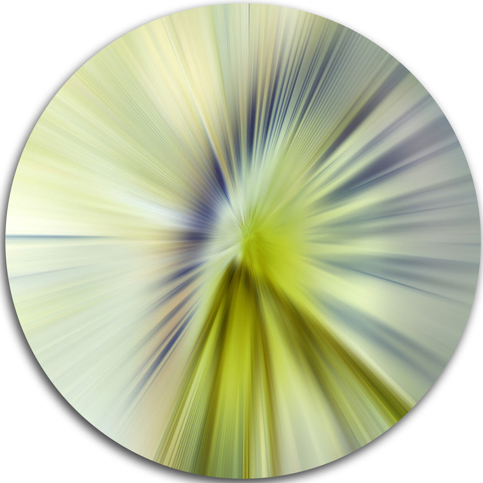 Rays Of Speed Green Purple, Abstract Digital Disc Metal Wall Art, 11"