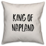 King Of Napland, Throw Pillow, 18"x18"