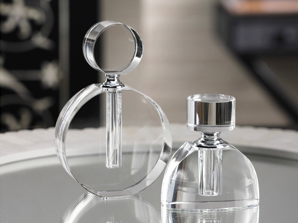 "Amari" 6" Tall Double O Glass Perfume Bottle