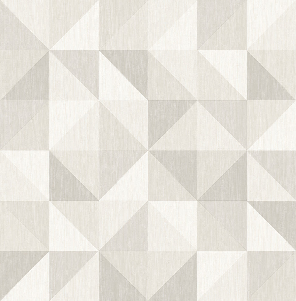Puzzle Light Gray Geometric Wallpaper Bolt