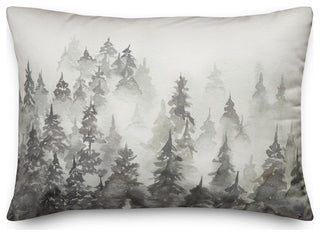 Foggy Green Forest 14x20 Spun Poly Pillow
