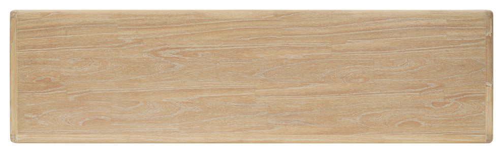 Hansville Sideboard 4 Doors With 2 Inner Drawers, Natural Whitewash