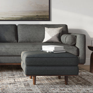 Morrison Ottoman, Charcoal Grey, 33"